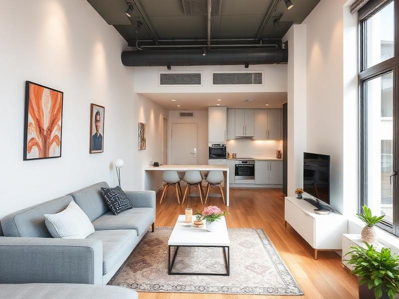 Modern studio apartment interior